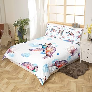Amazon｜Erosebridal カメの寝具セット キング ホワイト ピンク